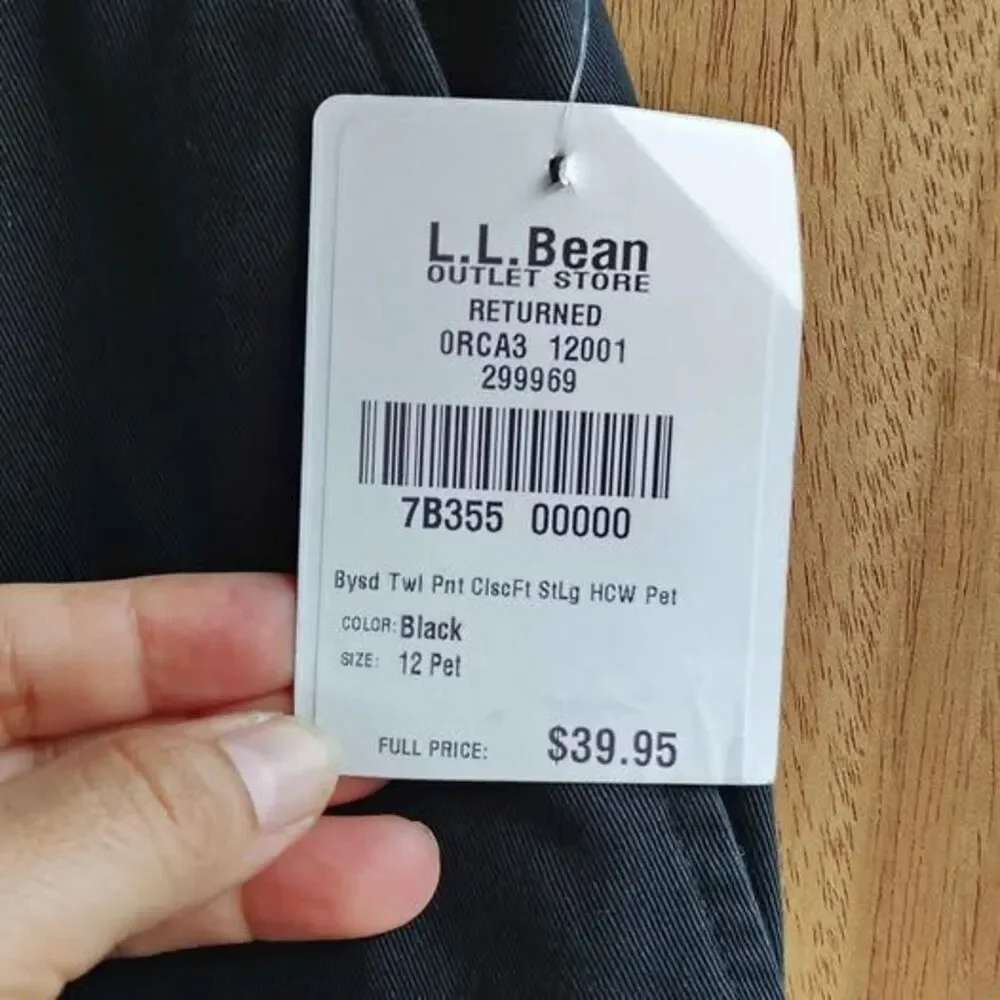L.L.Bean Twill Pants Size 12 Petite Classic Fit NWT New